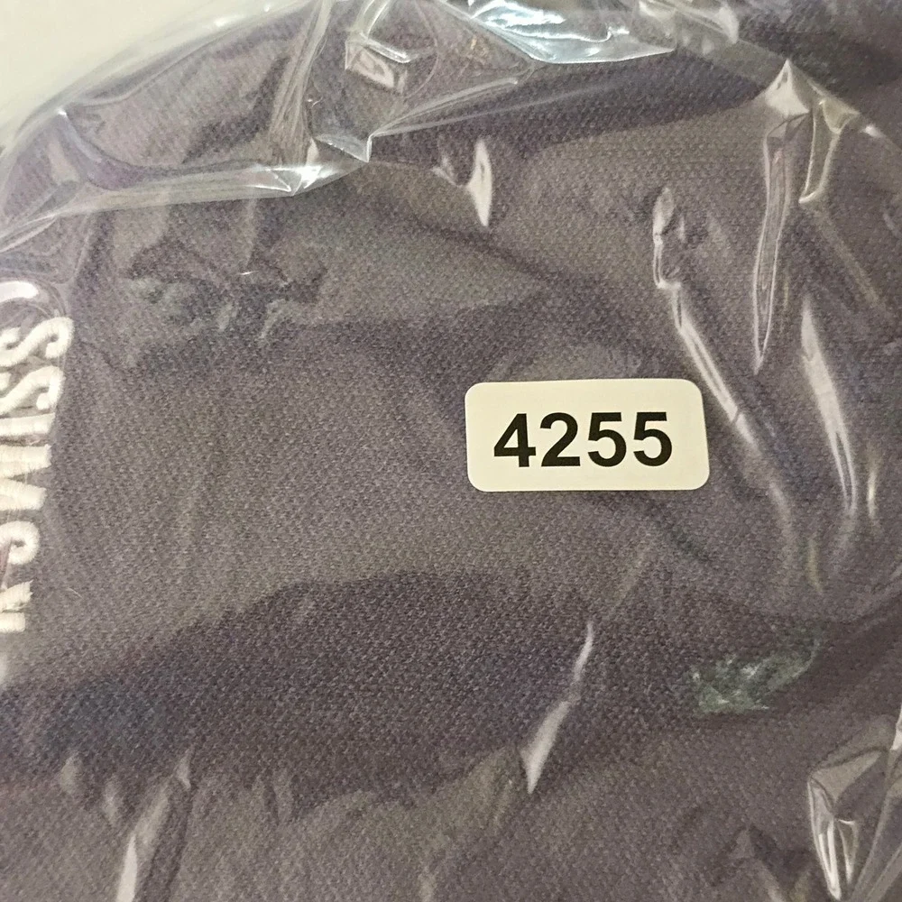 K-Swiss Mens Long Sleeve Polo Sweater Size‎ Small Purple Knit Big Logo NWT